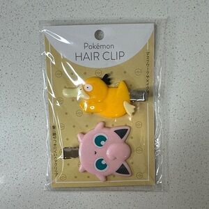Pokémon Hair Clip Set | Psyduck & Jigglypuff | Authentic from Japan | BNIB